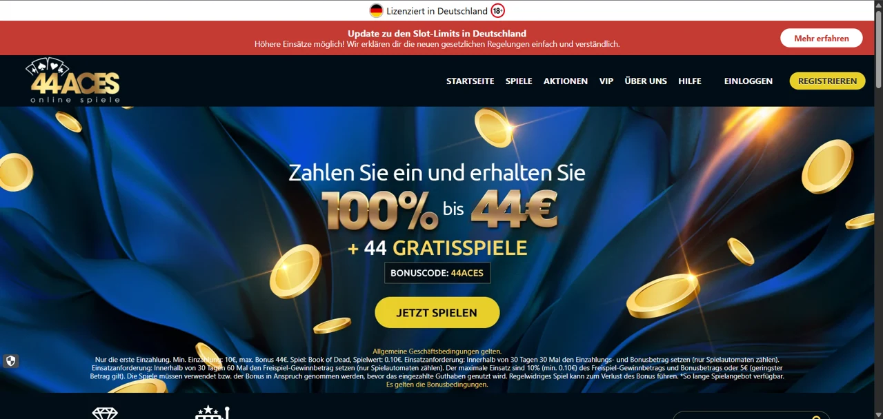 44aces Casino Screenshot 1