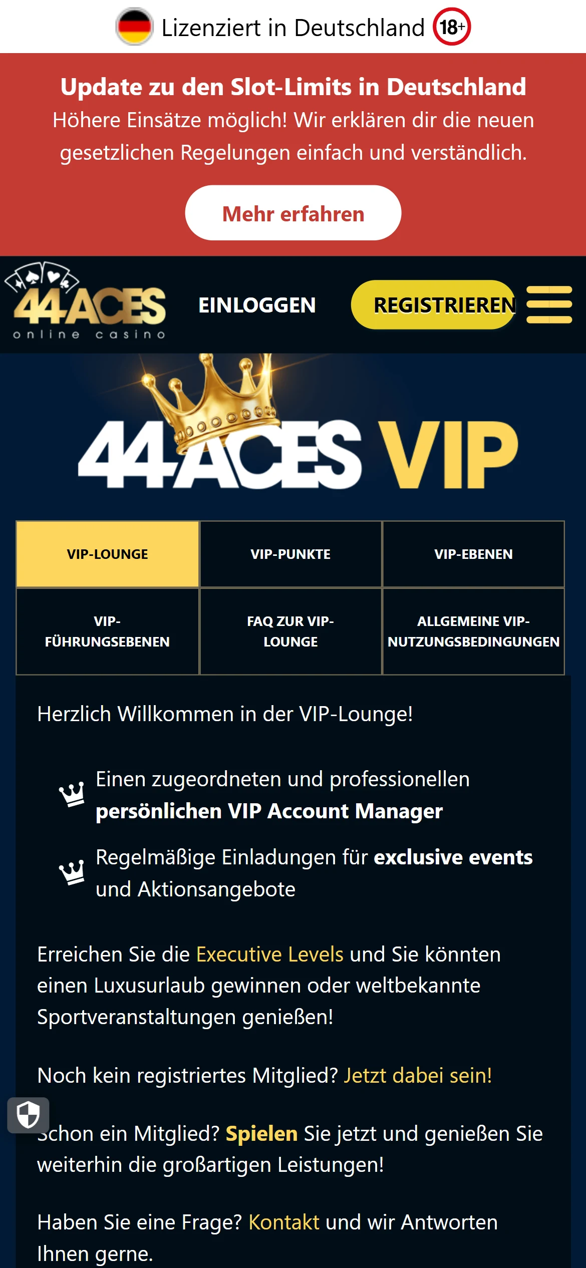 44aces Casino Screenshot 3