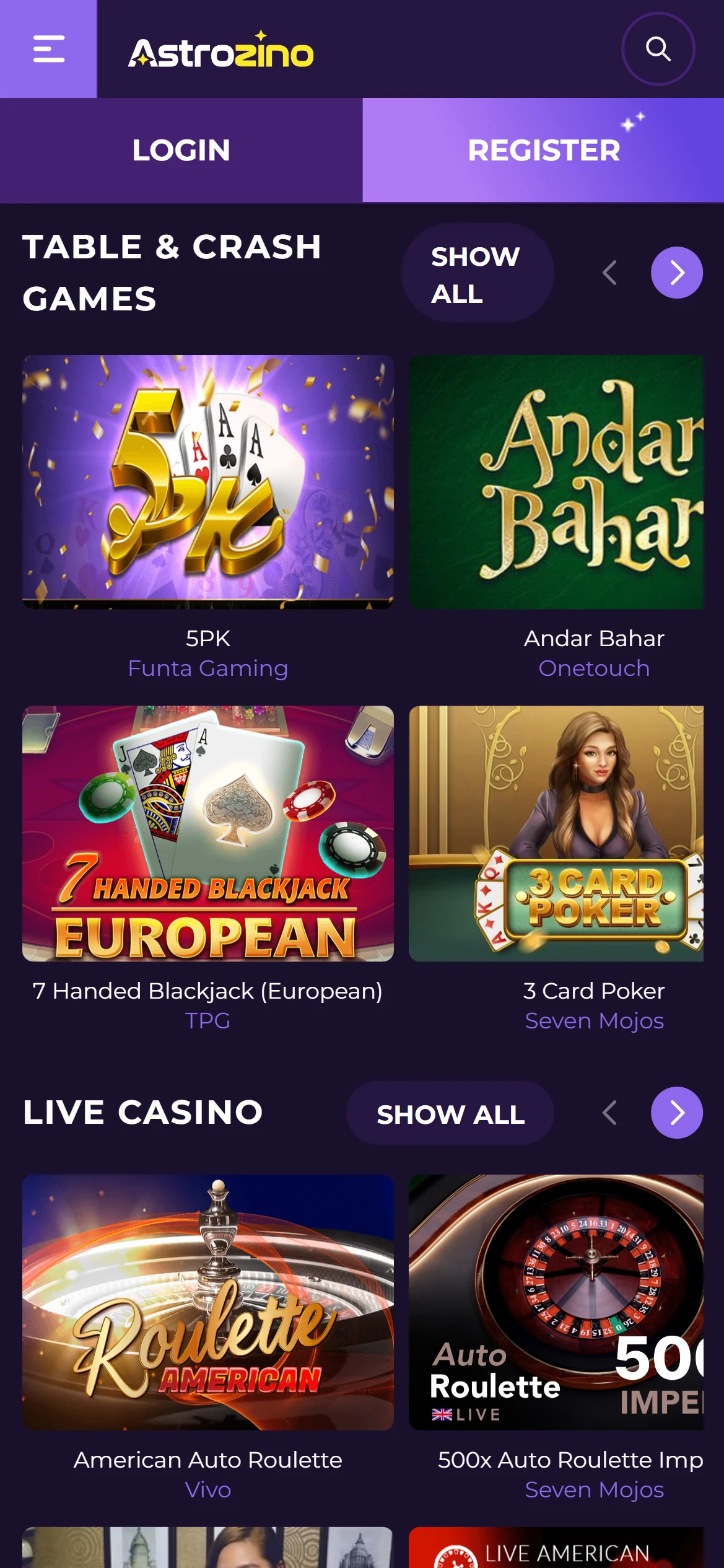 Astrozino Casino Screenshot 4