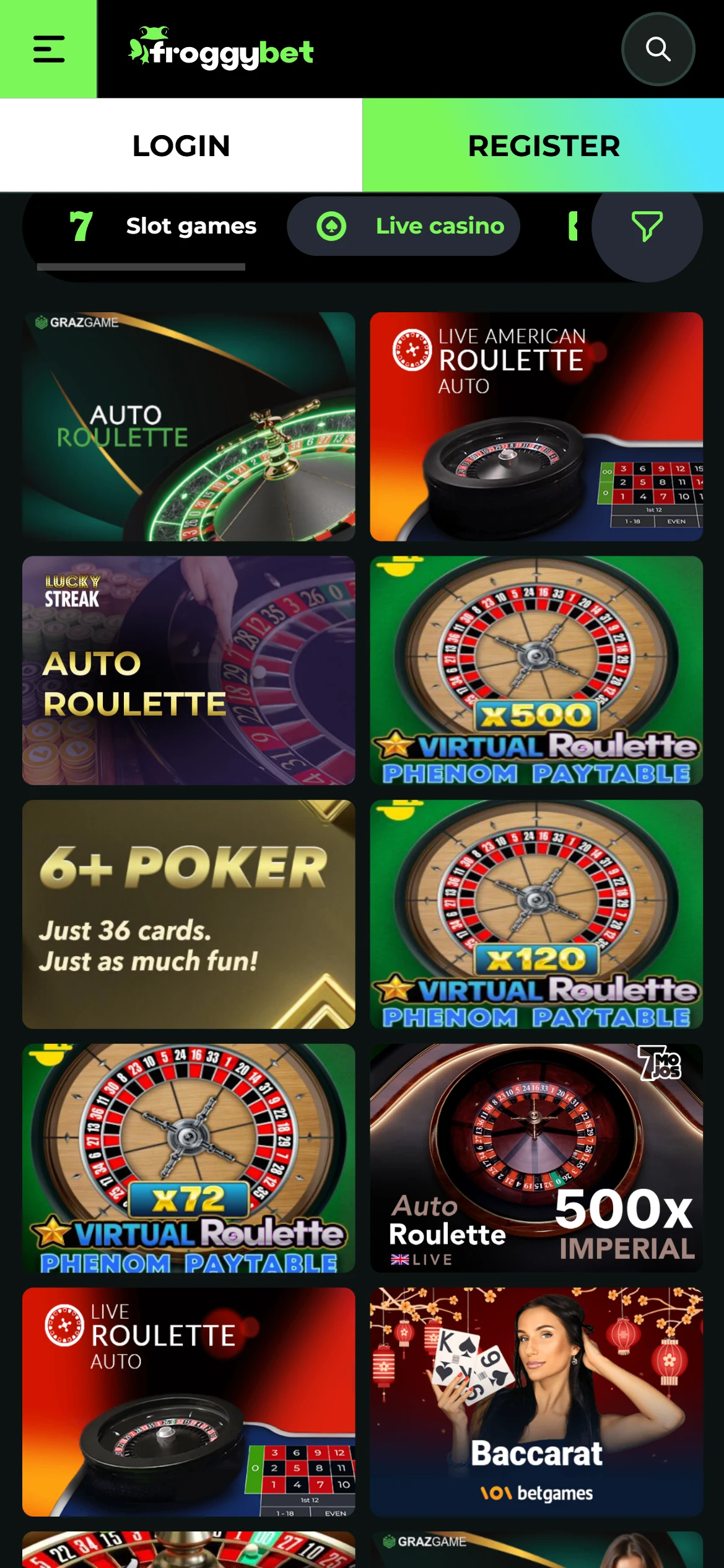 Froggybet Screenshot 3